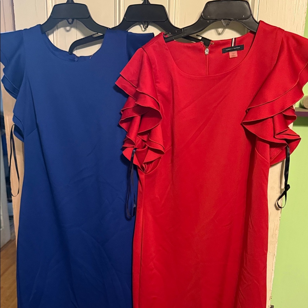 Tommy Hilfiger Vibrant Red & Blue Dresses